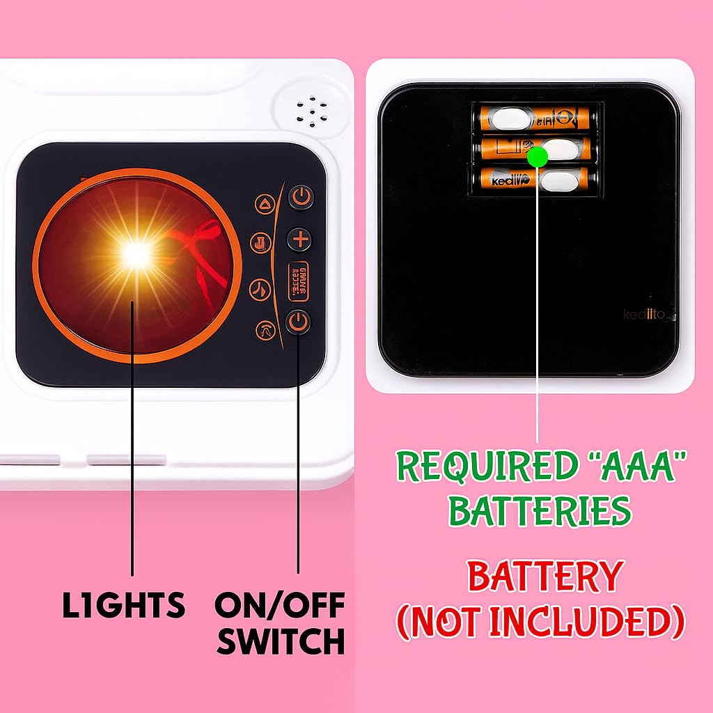 Little Chef 3-in-1 Kitchen Toy Set – Pretend Cooking Play Kit with Trolley Suitcase, Lights & Sounds for Kids