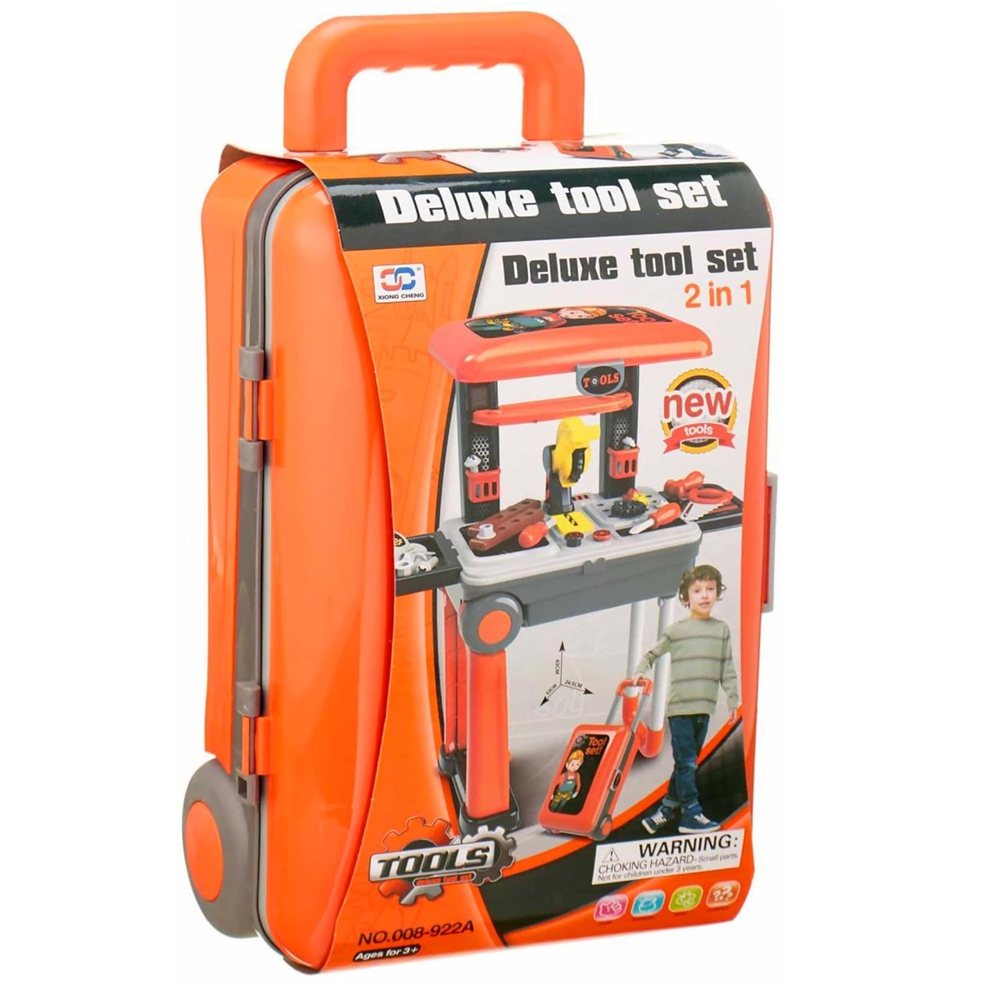 Delux Tool Set/Premium Tool Set Construction Role Play Toys with Extended Handle Carrying Case & Accessories/Delux Little Luggage Tool Set for 3+ Years Girls and Boys.